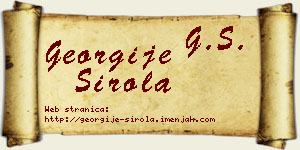 Georgije Širola vizit kartica